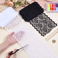 20M 2 Colors Polyamide Yarns Lace Ribbons&nbsp;DIY-WR0004-88