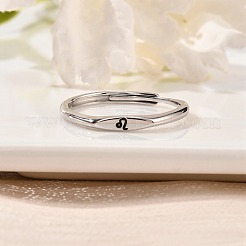 Rhodium Plated 925 Sterling Silver Adjustable Rings&nbsp;RJEW-S397-01P-07