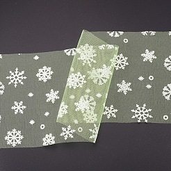 Snowflake Deco Mesh Ribbons&nbsp;OCOR-P010-G10