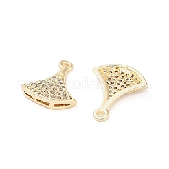 Brass Micro Pave Cubic Zirconia Pendants&nbsp;KK-B133-02G