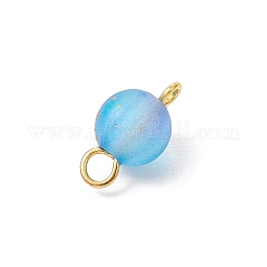 Frosted Transparent Acrylic Round Links Connector Charms&nbsp;PALLOY-JF04171