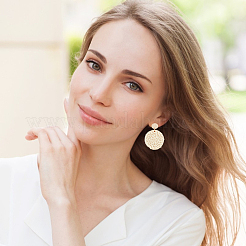 6 Pairs 6 Style Monstera Leaf & Circle Ring Acrylic Stud Earrings with Iron Pins&nbsp;EJEW-AN0001-17