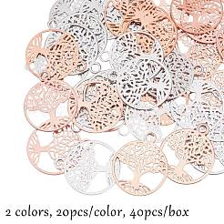 Brass Filigree Pendants&nbsp;KK-OC0001-10