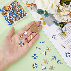 80Pcs 5 Styles Alloy Enamel Pendants&nbsp;ENAM-DC0001-60