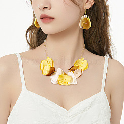 20Pcs 5 Style Silk Artificial Rose Flower Pendant&nbsp;PALLOY-TA00175