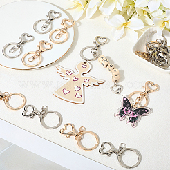 20Pcs 2 Colors Zinc Alloy Keychain Clasps&nbsp;FIND-SP0004-25