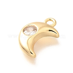 Brass Micro Pave Cubic Zirconia Charms&nbsp;KK-C085-22G