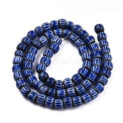 Handmade Lampwork Chevron Beads Strands&nbsp;LAMP-N023-003