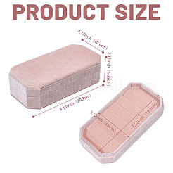 Velvet Ring Organizer Boxes with Lid&nbsp;CON-WH0089-191