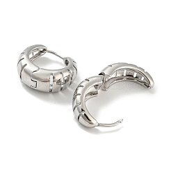 Rack Plating Brass Thick Hoop Earrings for Women&nbsp;EJEW-G363-07P