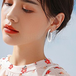 Shell Pearl Beaded Big Hoop Earrings&nbsp;JE989A