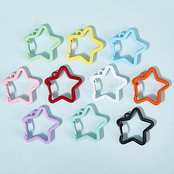 20Pcs 10 Colors Alloy Key Snap Hook Clasps for Keychains&nbsp;FIND-SC0017-47