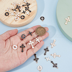60Pcs 6 Styles Alloy Enamel Pendants&nbsp;ENAM-DR0001-06