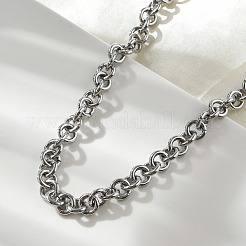 Non-Tarnish 304 Stainless Steel Rolo Chains Necklaces&nbsp;NJEW-F297-02P