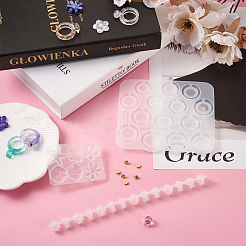 Spinning Fidget Ring & Butterfly & Shell & Flower & Starfish & Paw Print Silicone Molds Kit&nbsp;BY-TAC0003-08
