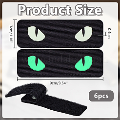 6Pcs Luminous Oxford Cloth Hook and Loop Tapes&nbsp;AJEW-PH0007-39A