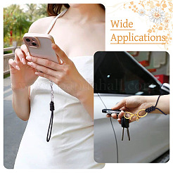 10Pcs 2 Colors Eco-Friendly Korean Waxed Polyester Cord Keychains&nbsp;KEYC-TA00033
