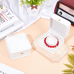 Square PU Leather Bracelet Box&nbsp;LBOX-WH0002-074A