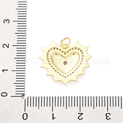 Brass Micro Pave Cubic Zirconia Pendants&nbsp;KK-D325-61G-03