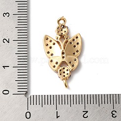 Brass Micro Pave Cubic Zirconia Connector Charms&nbsp;KK-C062-053G-02