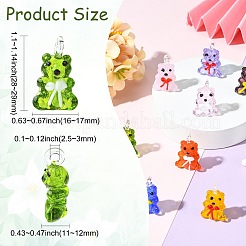 9Pcs 9 Colors Handmade Lampwork Pendants&nbsp;LAMP-CJ0002-64