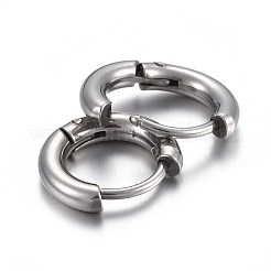Tarnish Resistant 202 Stainless Steel Huggie Hoop Earrings&nbsp;EJEW-L205-02F-P