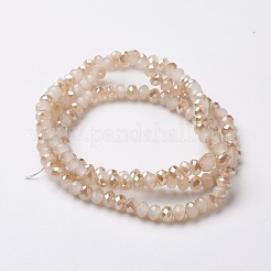 Electroplate Glass Beads Strands&nbsp;EGLA-F124-HR-A01