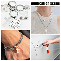 20Pcs 10 Styles Stainless Steel Stamping Blank Tag Pendants&nbsp;STAS-WR0001-09