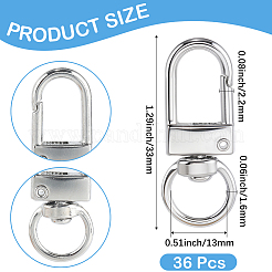 36Pcs Alloy Swivel Clasps&nbsp;FIND-CP0002-89P