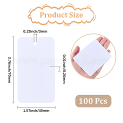 100Pcs Rectangle Blank PVC Price Tags&nbsp;CDIS-SP0001-40B
