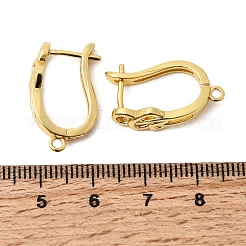 Heart Brass Hoop Earring Findings&nbsp;KK-A289-08G