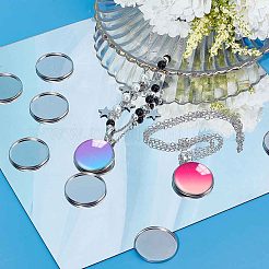 60Pcs 304 Stainless Steel Plain Edge Bezel Cups&nbsp;STAS-SC0021-45
