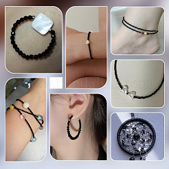 Natural Black Spinel Beads Strands&nbsp;G-PH0034-13