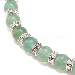 Natural Green Aventurine Beaded Stretch Bracelet&nbsp;BJEW-JB08483-03