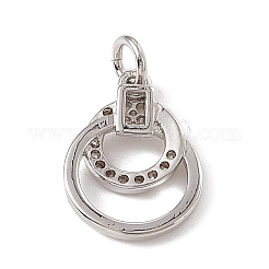 Brass Micro Pave Cubic Zirconia Charms&nbsp;ZIRC-F132-79P