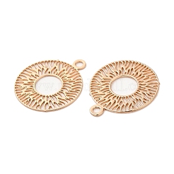Long-Lasting Plated Brass Filigree Charms&nbsp;KK-K336-15KCG