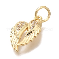 Brass Micro Pave Cubic Zirconia Pendants&nbsp;KK-Q001-06G