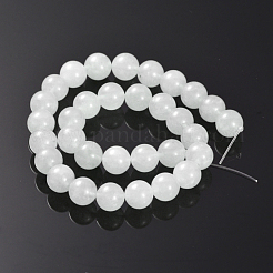 Natural White Jade Bead Strands&nbsp;G-J276-50-8mm