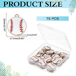 75Pcs Sports Goods Theme Alloy Enamel Pendants&nbsp;ENAM-ME0001-52