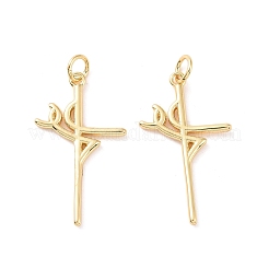 Rack Plating Brass Pendants&nbsp;KK-C004-05G