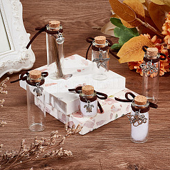 20Pcs 20 Styles Sea Animals Ttheme Transparent Glass Empty Bottles with Alloy Pendants&nbsp;AJEW-DR00031