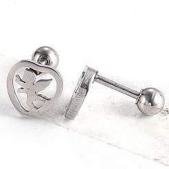 Tarnish Resistant 201 Stainless Steel Barbell Cartilage Earrings&nbsp;EJEW-R147-35
