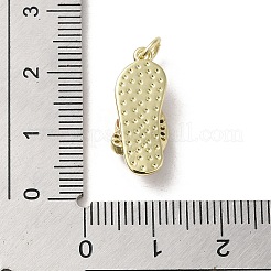 Brass Micro Pave Cubic Zirconia Pendants&nbsp;KK-E092-19G-01