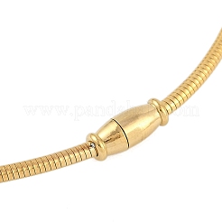 Stainless Steel Round Snake Chain Pendant Necklaces&nbsp;NJEW-D088-01G-01