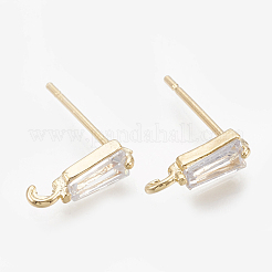 Brass Stud Earring Findings&nbsp;X-KK-S348-118