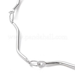 Non-Tarnish 304 Stainless Steel Twist Bar Link Chain Necklace&nbsp;X-NJEW-K249-11P