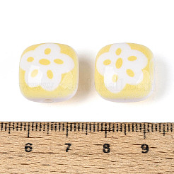 Opaque Printed Acrylic Beads&nbsp;SACR-T018-01
