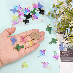 40Pcs 8 Colors Glass Pendants&nbsp;GLAA-CA0001-53