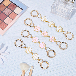 2 Sets 2 Style Alloy Enamel Flower Link Bag Strap Extenders&nbsp;FIND-WR0006-31