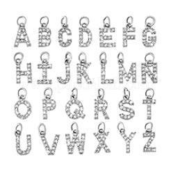 1Set Brass Micro Pave Clear Cubic Zirconia Charms&nbsp;KK-PH0013-42P